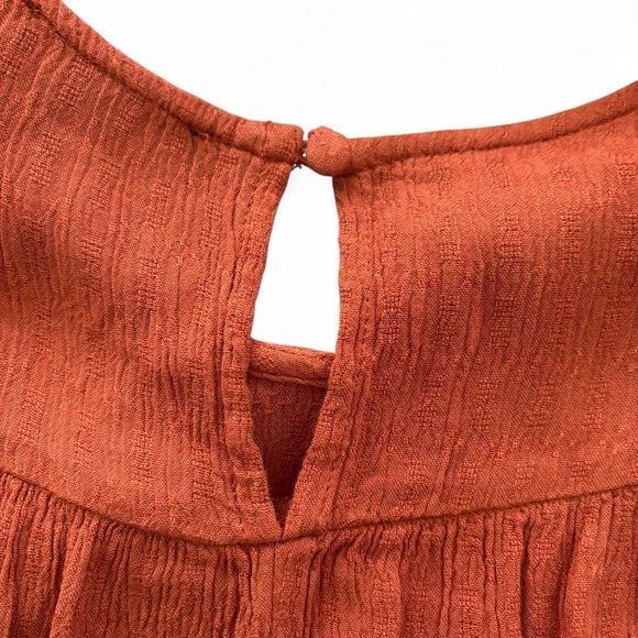 American Eagle Outfitters Orange Ruffle Blouse - Picture 4 of 5